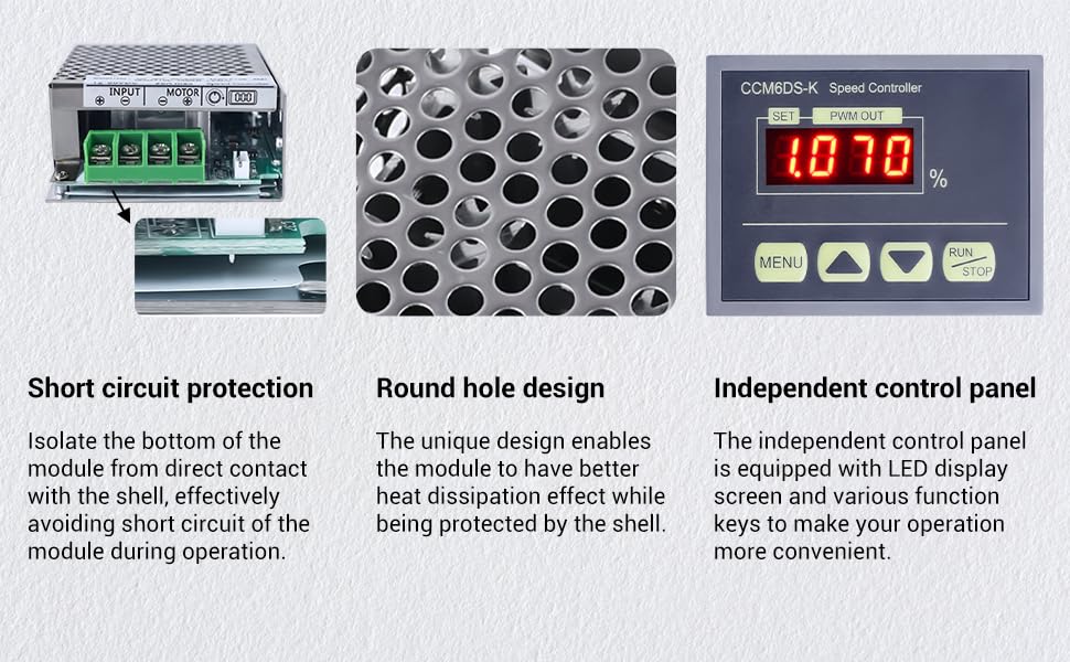 30A PWM Driver 12V 24V 48V 72V DC Motor Governor Speed Controller with